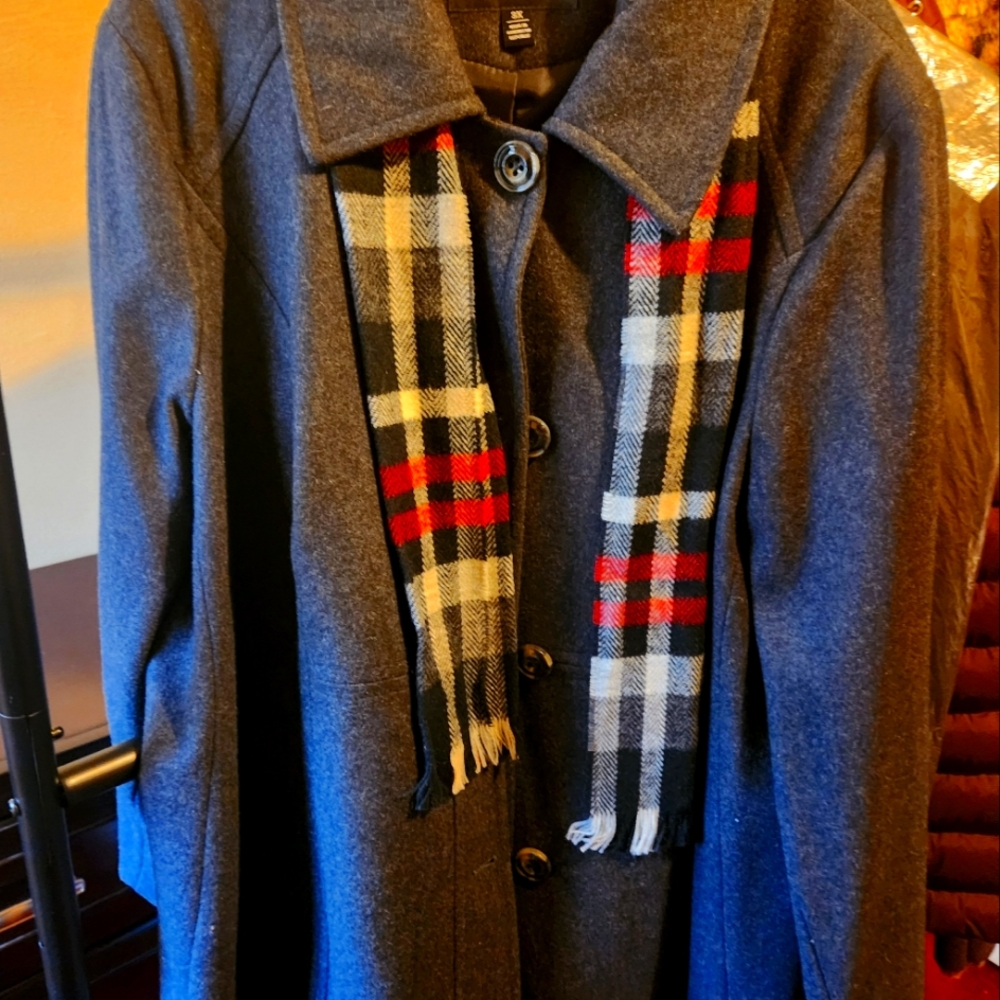 8.Grey wool London fog peacoat 3x new with tags